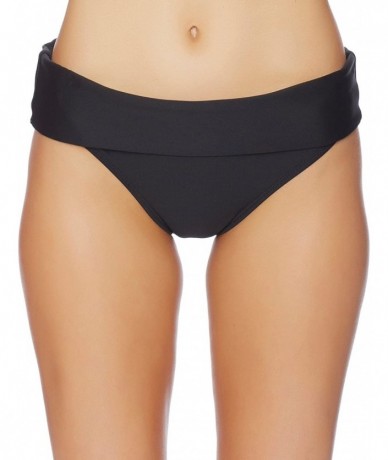 Bottoms Women's Powerhouse Banded Swimsuit Bikini Bottom - Good Karma Black - CB188EZ4XOO $45.52