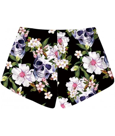 Board Shorts Womens Sugar Skull Summer Beach Shorts Swimsuits Board Shorts - Color 4 - CZ18E4ROGHL $33.07