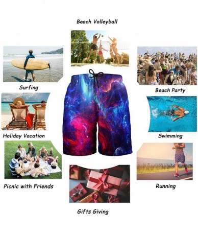 Board Shorts Mens Funny Swim Trunks 3D Graphic Print Quick Dry Surf Beach Board Shorts with Mesh Lining - Style4 - CI18RXDEG0...