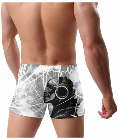 Briefs Men's Swimwear Swim Trunks Angel Wings Creative Boxer Brief Quick Dry Swimsuits Board Shorts - Skull Music Bands - CL1...