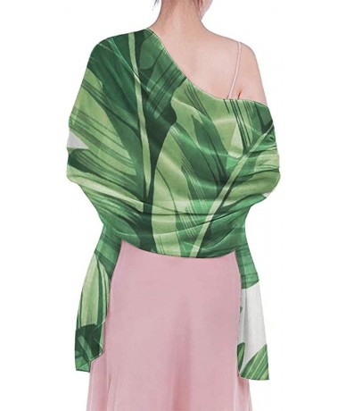 Cover-Ups Women Chiffon Scarf Summer Beach Wrap Skirt Swimwear Bikini Cover-up - Banana Tree Leaves - C9190HKNGTM $44.80