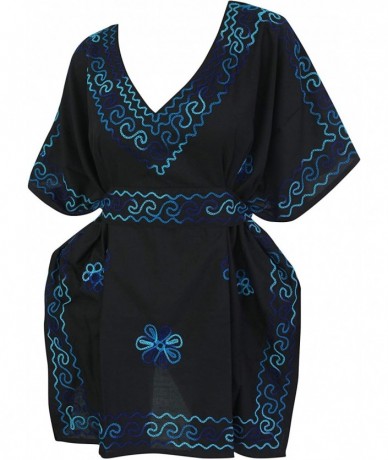 Cover-Ups Women's Plus Size Beach Dress Hawaiian Camp Party Loungewear Printed A - Black_e118 - C211RLHVOO3 $34.31