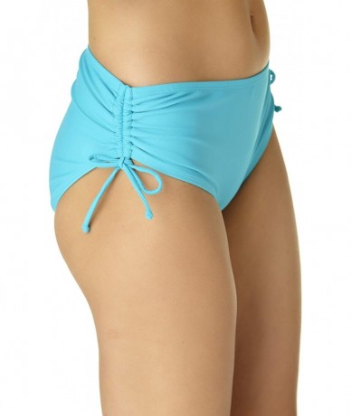 Tankinis Bikini Bottoms with Side Ties- Adjustable Bathing Suit Bottoms- Swimsuits for Women - Teal Green - CO18NLQM2XQ $28.34