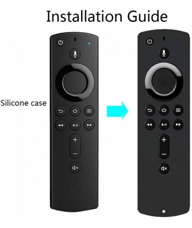 Tankinis Fire TV Stick 4K TV Stick Remote Silicone Case Non-Slip Protective Cover Skin 5.6inch - Black - C918ZL0R3NE $15.76