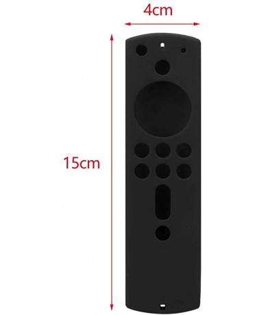 Tankinis Fire TV Stick 4K TV Stick Remote Silicone Case Non-Slip Protective Cover Skin 5.6inch - Black - C918ZL0R3NE $15.76