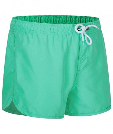 Racing Men's Spring and Summer Splicing Swimming Trousers and Beach Surfing Shorts - Mint Green - CO18ULLYULO $22.62