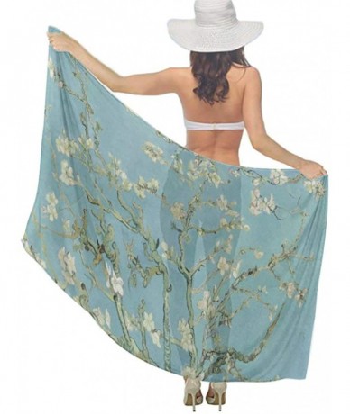 Cover-Ups Women's Swimwear Cover Ups- Summer Vacation Beach Sarong Soft Shawl Wrap - Van Gogh Almond Blossom Art - CJ19C48NLX...