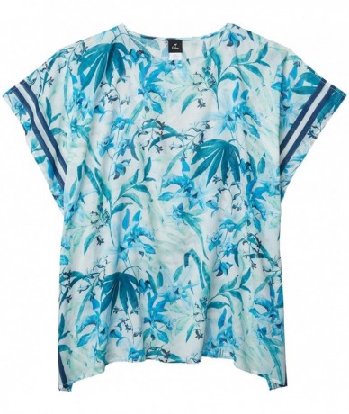 Tops Racing Botanical Caftan - Paradise Blue - CP19653WODM $72.12