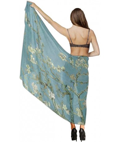 Cover-Ups Women's Swimwear Cover Ups- Summer Vacation Beach Sarong Soft Shawl Wrap - Van Gogh Almond Blossom Art - CJ19C48NLX...