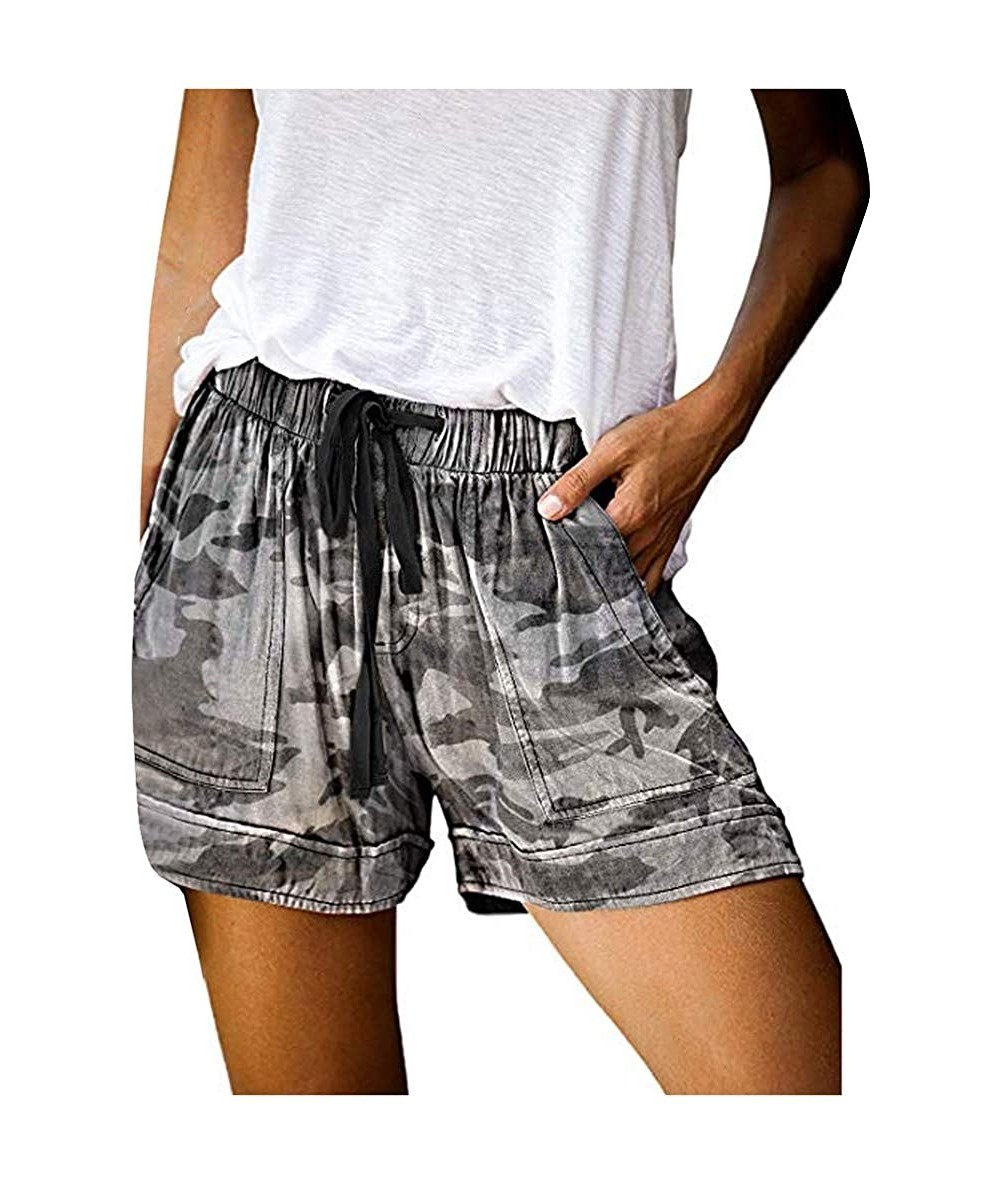 Board Shorts Summer Casual Loose Comfy Shorts for Women - A Gray - C9198362HZR $27.19