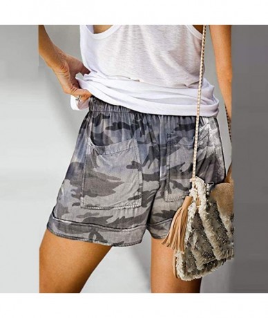 Board Shorts Summer Casual Loose Comfy Shorts for Women - A Gray - C9198362HZR $27.19