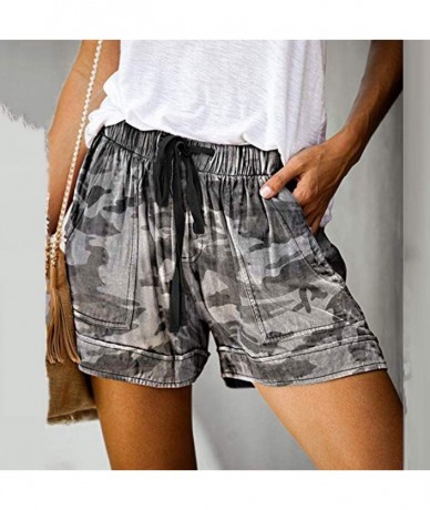 Board Shorts Summer Casual Loose Comfy Shorts for Women - A Gray - C9198362HZR $27.19