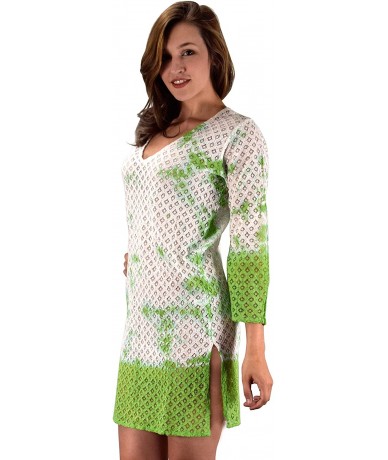 Cover-Ups Summer Womens Lace Beach Bikini Cover-up Swimwear Beachwear Tunic - Green - CV12ICX946J $22.74