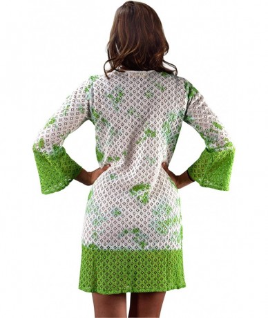 Cover-Ups Summer Womens Lace Beach Bikini Cover-up Swimwear Beachwear Tunic - Green - CV12ICX946J $22.74