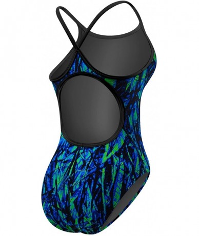 One-Pieces Women's Sagano Diamondfit One Piece Swimsuit - Blue/Green - CY18C9K7TA0 $45.75