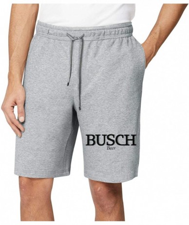 Board Shorts Shorts Sweatpants Men Busch-Light-Busch-Latte- Gym Shorts Sports Shorts with Pockets - Grey-106 - C519E89CZ74 $5...