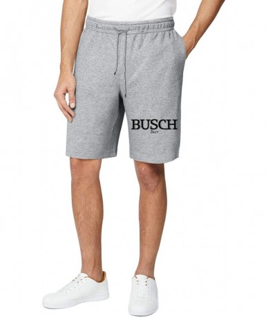 Board Shorts Shorts Sweatpants Men Busch-Light-Busch-Latte- Gym Shorts Sports Shorts with Pockets - Grey-106 - C519E89CZ74 $5...