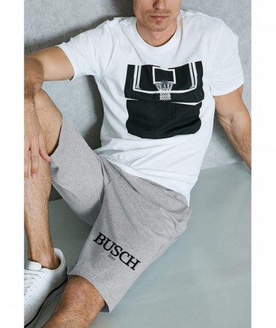 Board Shorts Shorts Sweatpants Men Busch-Light-Busch-Latte- Gym Shorts Sports Shorts with Pockets - Grey-106 - C519E89CZ74 $5...