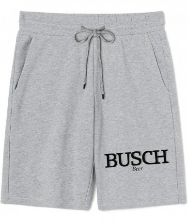 Board Shorts Shorts Sweatpants Men Busch-Light-Busch-Latte- Gym Shorts Sports Shorts with Pockets - Grey-106 - C519E89CZ74 $5...