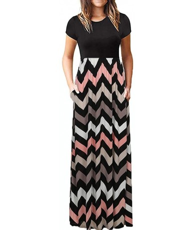 Racing Womens Maxi Dress- Ladies Loose Long Dress Party Dress - Black-06 - CH18R3O3G0C $48.51