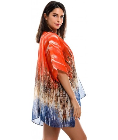 Cover-Ups Women's Swimsuit Beach Cover Up Bikini Coverups Beachwear Bathing Suit Beach Dress - Orange - C8193UX7IO5 $29.96