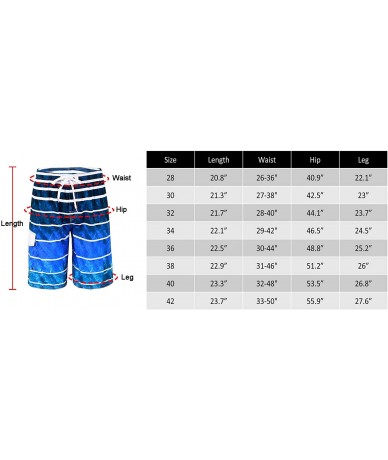 Board Shorts Men's Swim Trunks Beach Board Shorts Dry Quickly Stripe Bathing Suits - Black-red - CB194I0WXIK $27.90