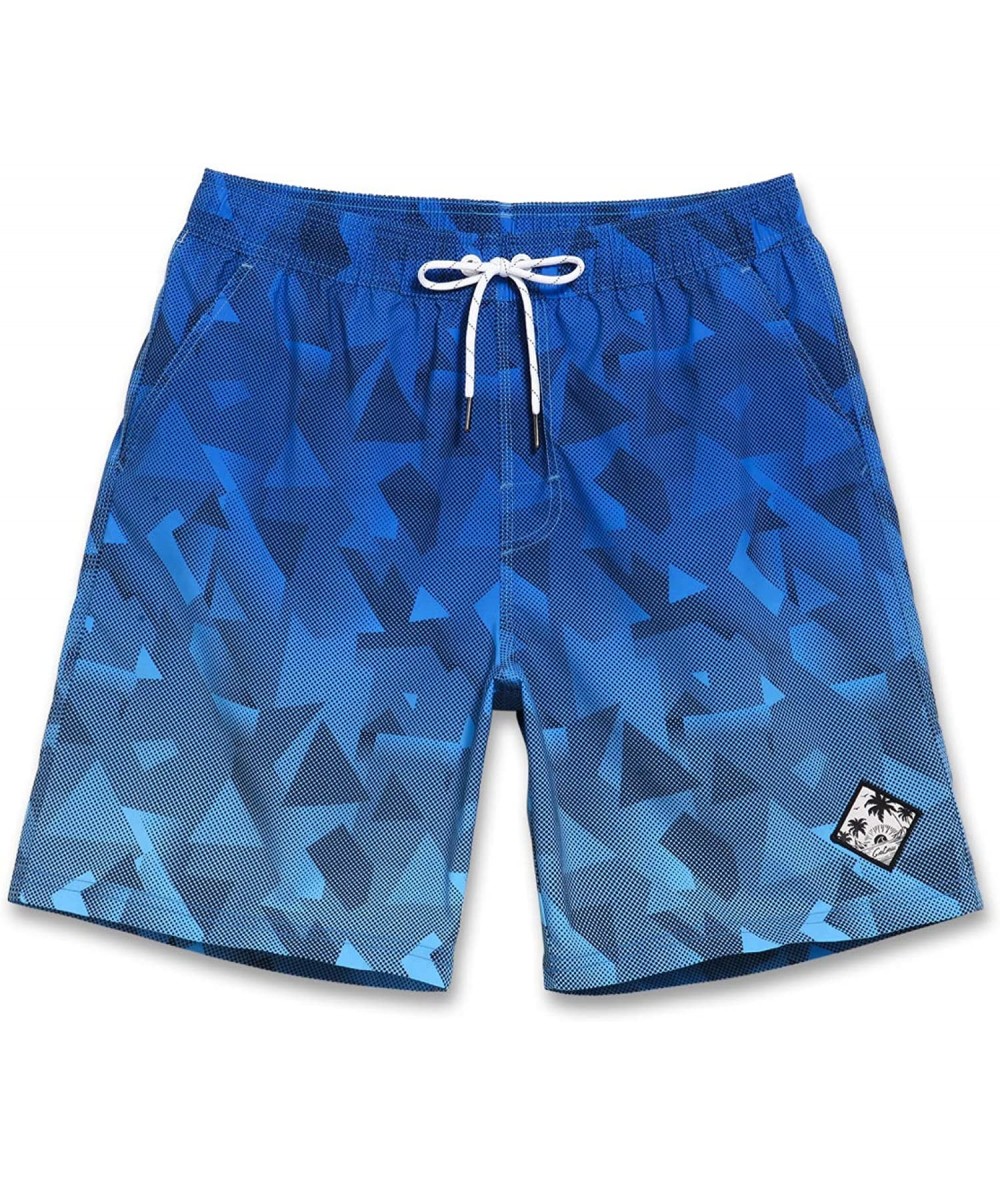 Trunks Mens Swim Trunks Quick Dry Beach Shorts - Blue_001 - C118T7N3NI8 $29.66