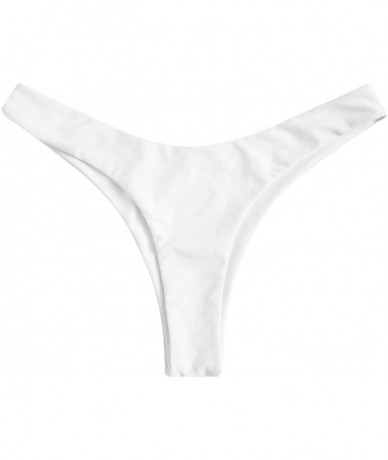 Bottoms Women's Sexy Cheeky Hipster Bikini Bottom Swimsuit - White - CH194AT4M4Z $25.63