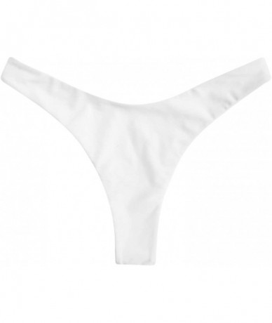 Bottoms Women's Sexy Cheeky Hipster Bikini Bottom Swimsuit - White - CH194AT4M4Z $25.63