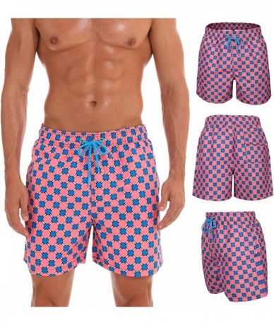 Board Shorts Mens Short Swim Trunks Quick Dry Breathable Sports Beach Surfing Running Swimming Board Shorts Mesh Lining - Pin...