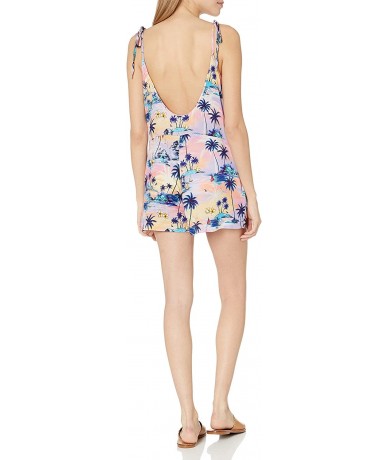 Cover-Ups Women's Romper Dress One Piece Swimsuit and Cover Up - Multi//Island Dream - C318Y5CQIA7 $39.79