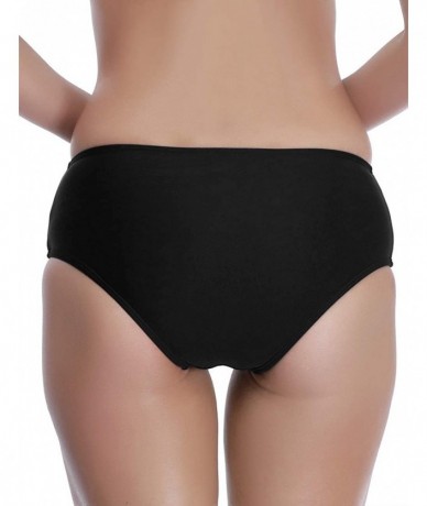 Bottoms Womens Bikini Bottoms Swim Bottoms Swimsui Swim Briefs - Black1 Regular Coverage - CY18O898T98 $34.57