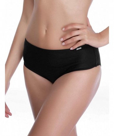 Bottoms Womens Bikini Bottoms Swim Bottoms Swimsui Swim Briefs - Black1 Regular Coverage - CY18O898T98 $34.57