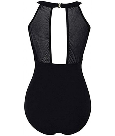 One-Pieces Womens One Piece Swimsuit for Women Retro 80s/90s High Cut Low Back Beach Swimwear Bikini Monokini Bathing Suit - ...